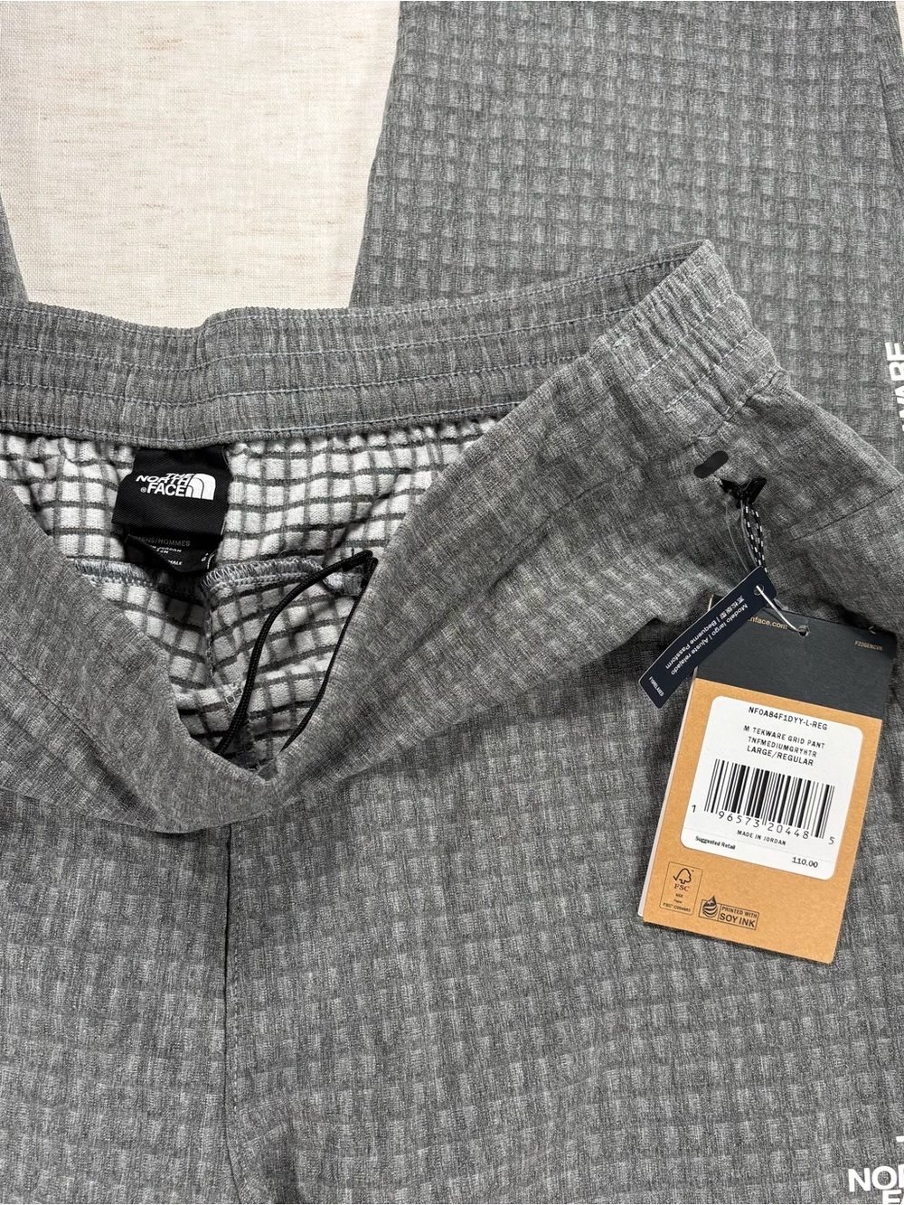 NWT The North Face Tekware Grid Matching Set 1/4 Zip & Pants Grey Large - Picture 7 of 10